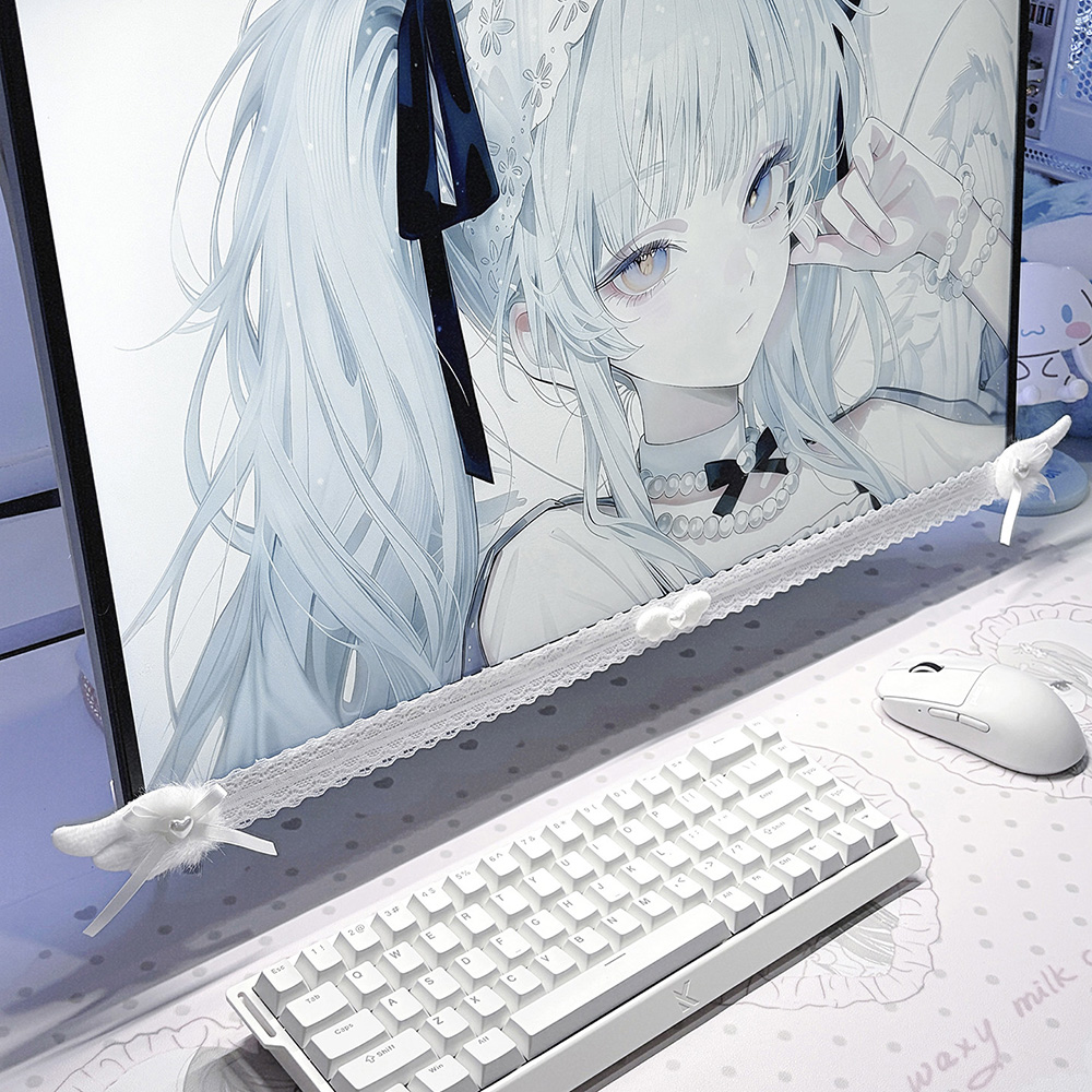 New Screen Decor White Lace Mo - đánh giá và giá Setup Desk Monitor