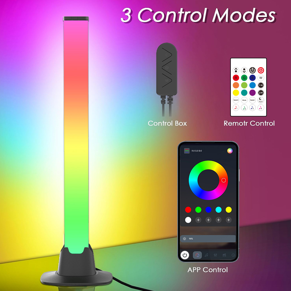 RGB LED Lights Bar Bluetooth S - đánh giá và giá Desk Setup With Tv
