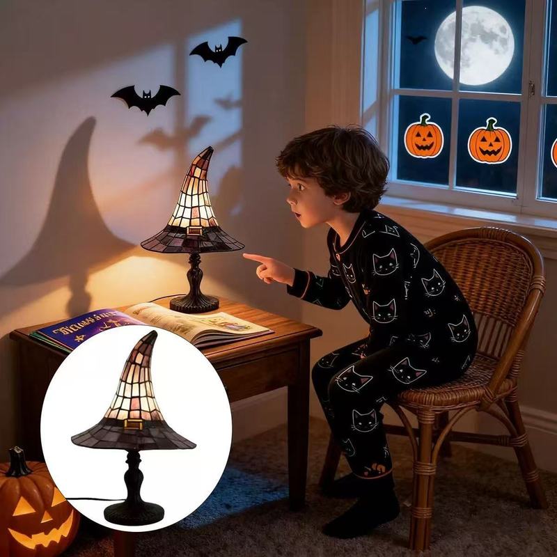 Stained Witch Hat Table Lamp H - đánh giá và giá Desk Setup Lamp